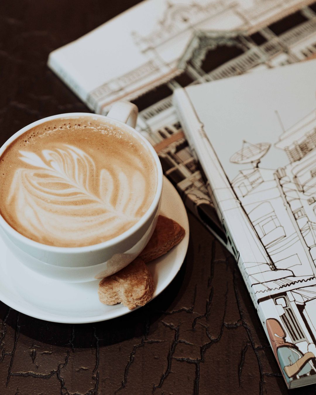 Premium fresh barista coffee latte art
